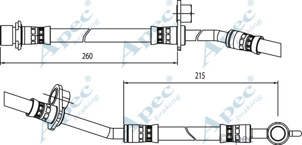 APEC BRAKING Bremžu šļūtene HOS4078